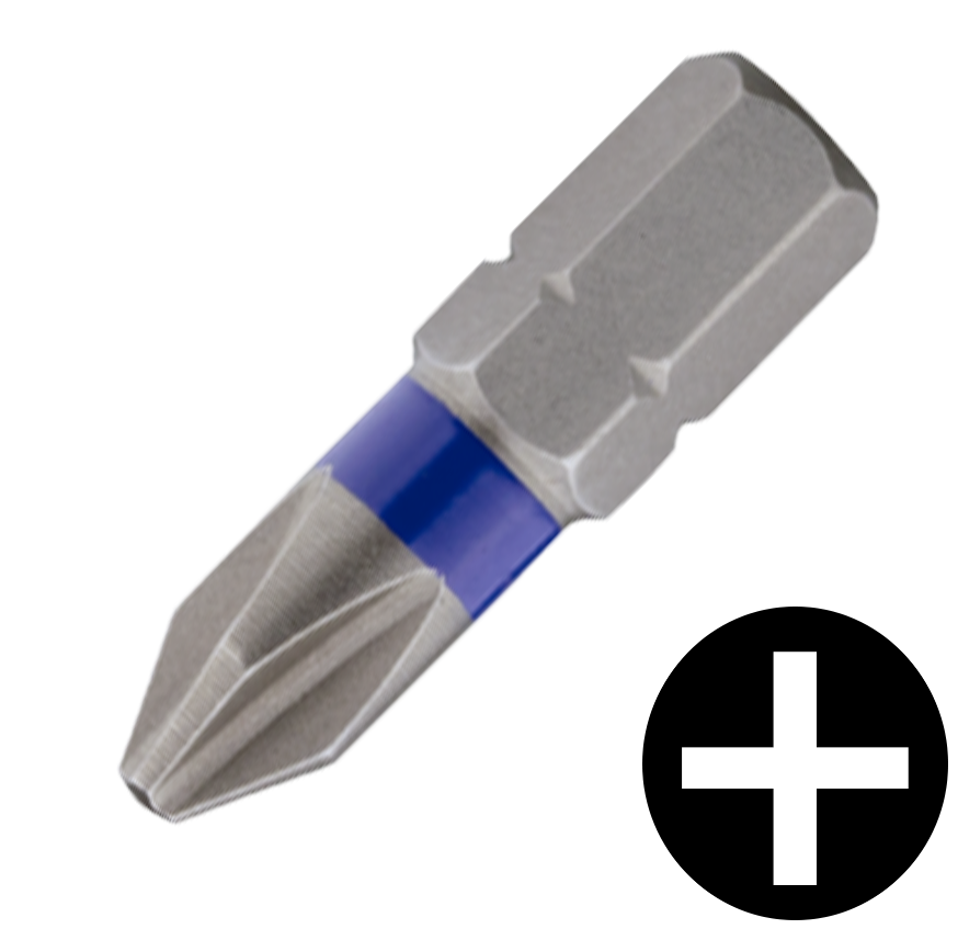 Abraboro PH 0 x 25 mm Phillips POWER bit, 2 db/csomag termék fő termékképe