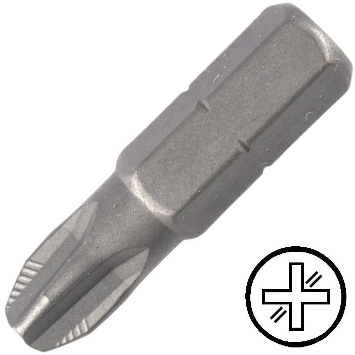 KENNEDY No.1 Phillips ACR II bordázott keresztpontos csavarbehajtó bit 1/4" hatszög illesztéssel, 25 mm termék fő termékképe