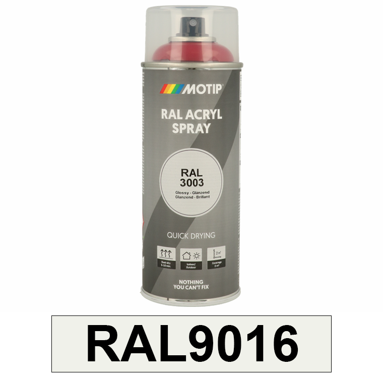 Motip Ipari festék spray, RAL9016, 400 ml termék fő termékképe