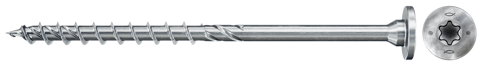 Fischer PowerFast FPF II STP 6.0 x 80 BC 100 lépcsősen süllyesztett fejű, kékre horganyzott részmenetes forgácslapcsavar TX behajtással, 100 db/csomag termék fő termékképe