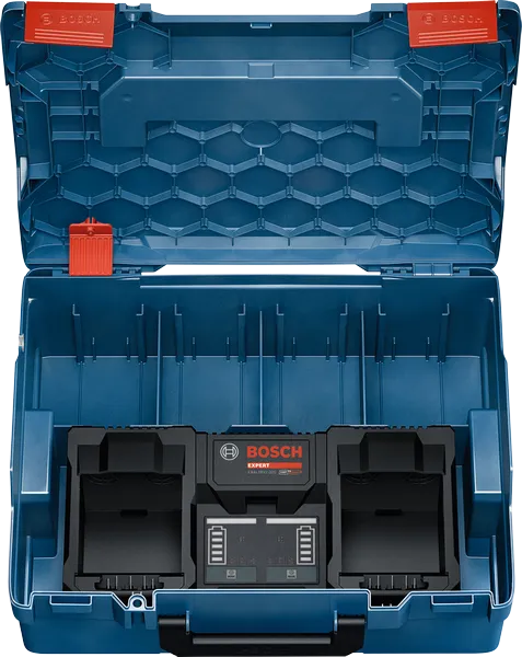 Bosch EXPERT EXAL18V2-320 két férőhelyes gyorstöltő 18 V-os Li-ion akkumulátorokhoz (L-BOXX-ban) termék fő termékképe