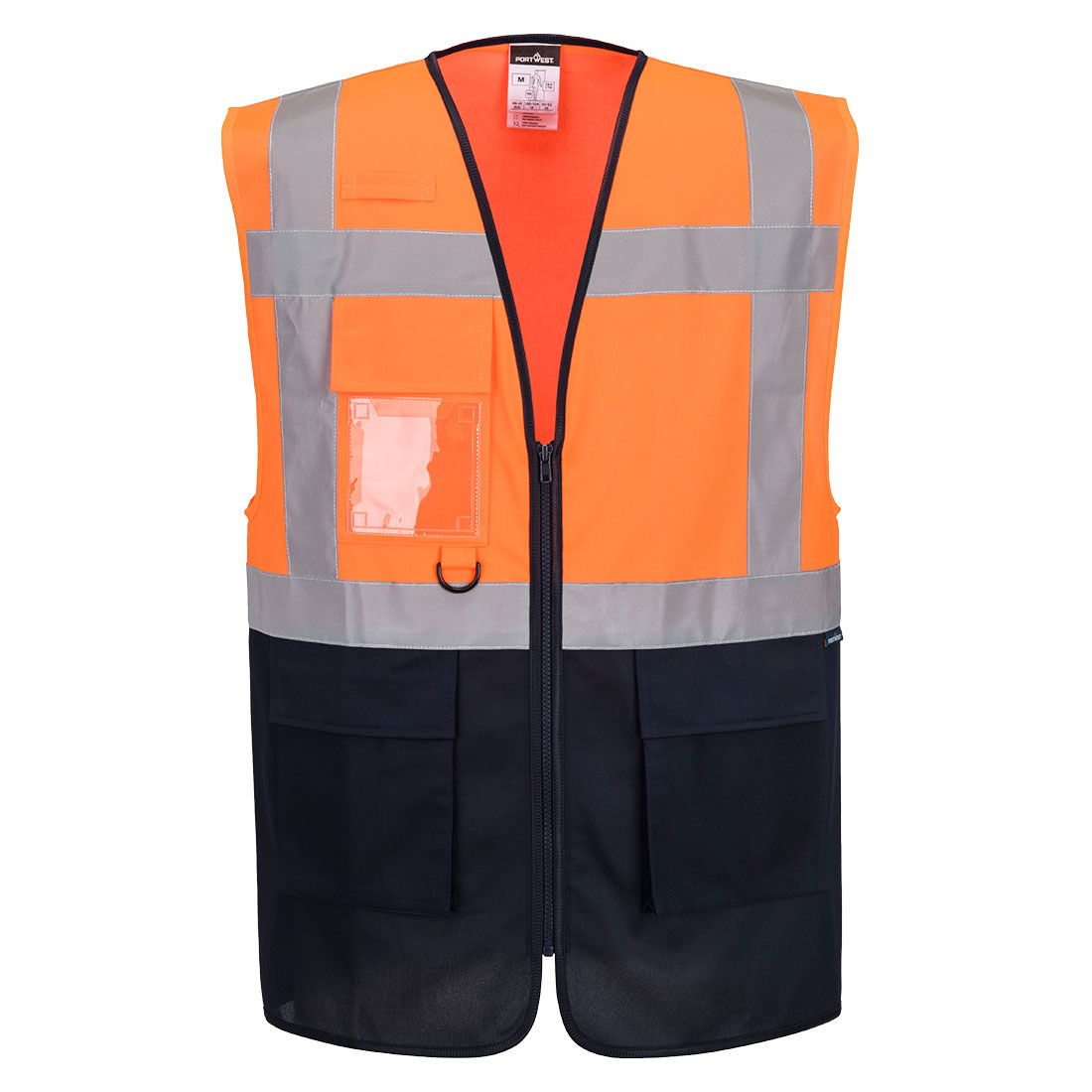 Portwest ES076 - ES1 Essential Hi-Vis kontraszt vezetői mellény, narancs/tengerészkék termék fő termékképe