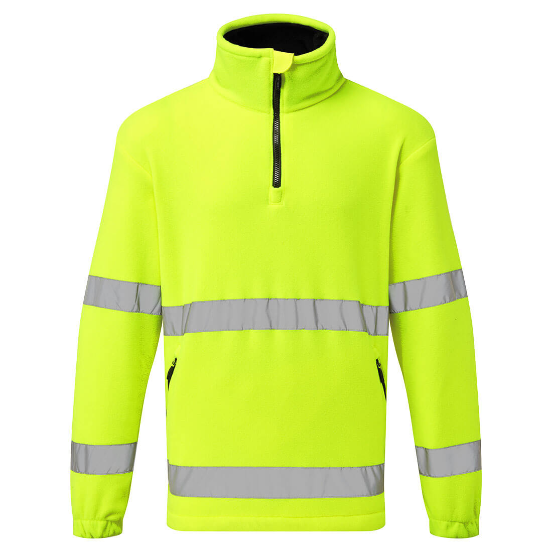 Portwest F302 - Hi-Vis 1/2 Zip jól láthatósági polár pulóver, sárga termék fő termékképe